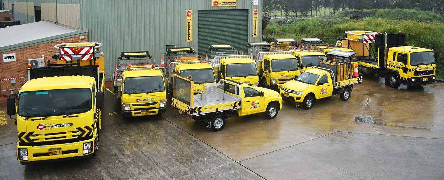 The SSTC fleet lined up at the Woonona depot
